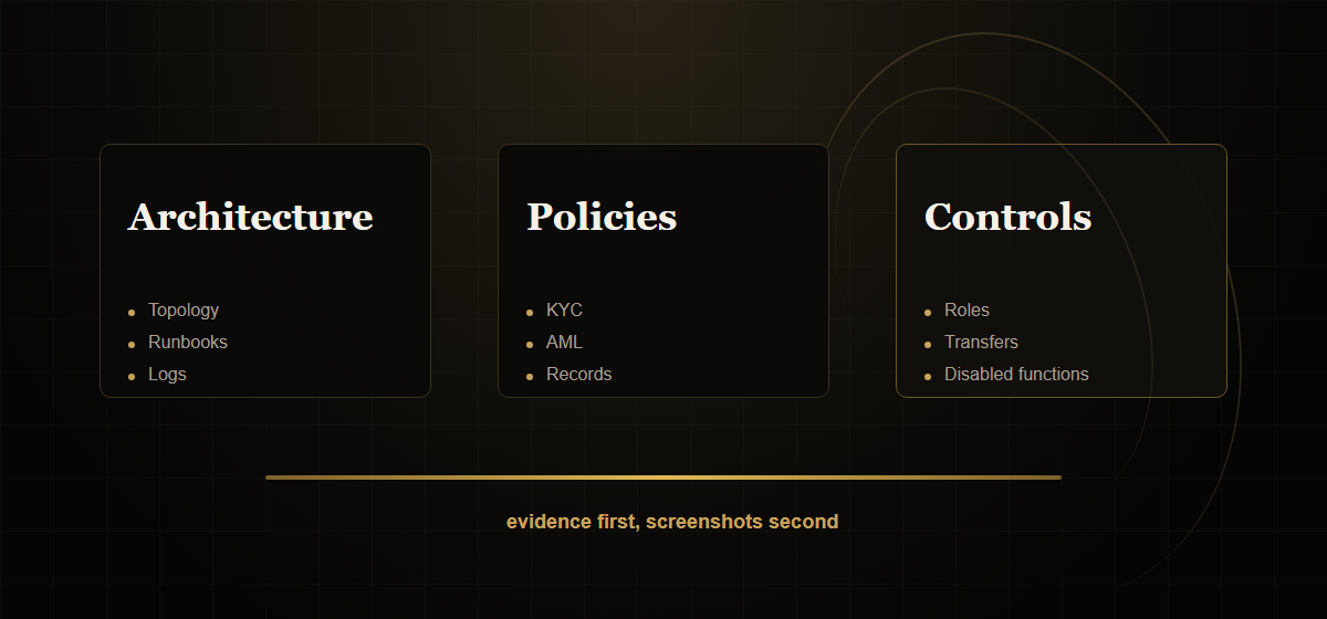 Licensing evidence pack checklist